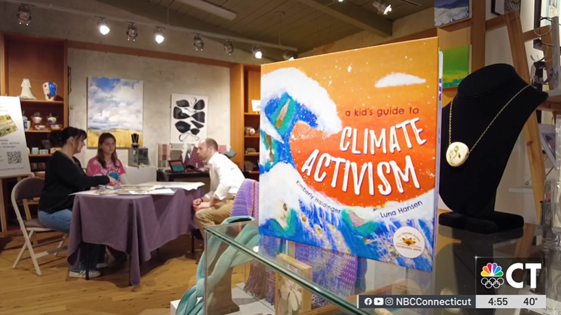 Image capture from NBC30 interview with the authors of